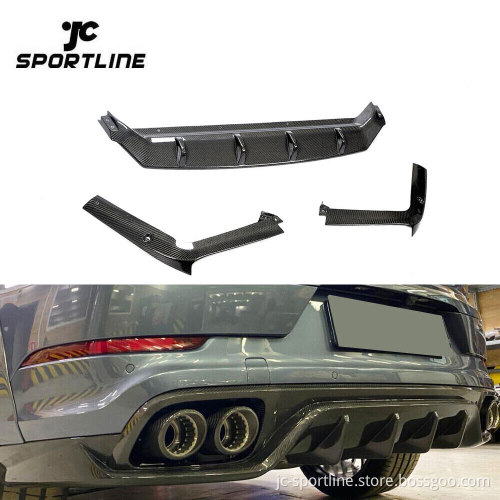 Carbon Fiber Car Rear Bumper Lip for Porsche Cayenne 2018-2020